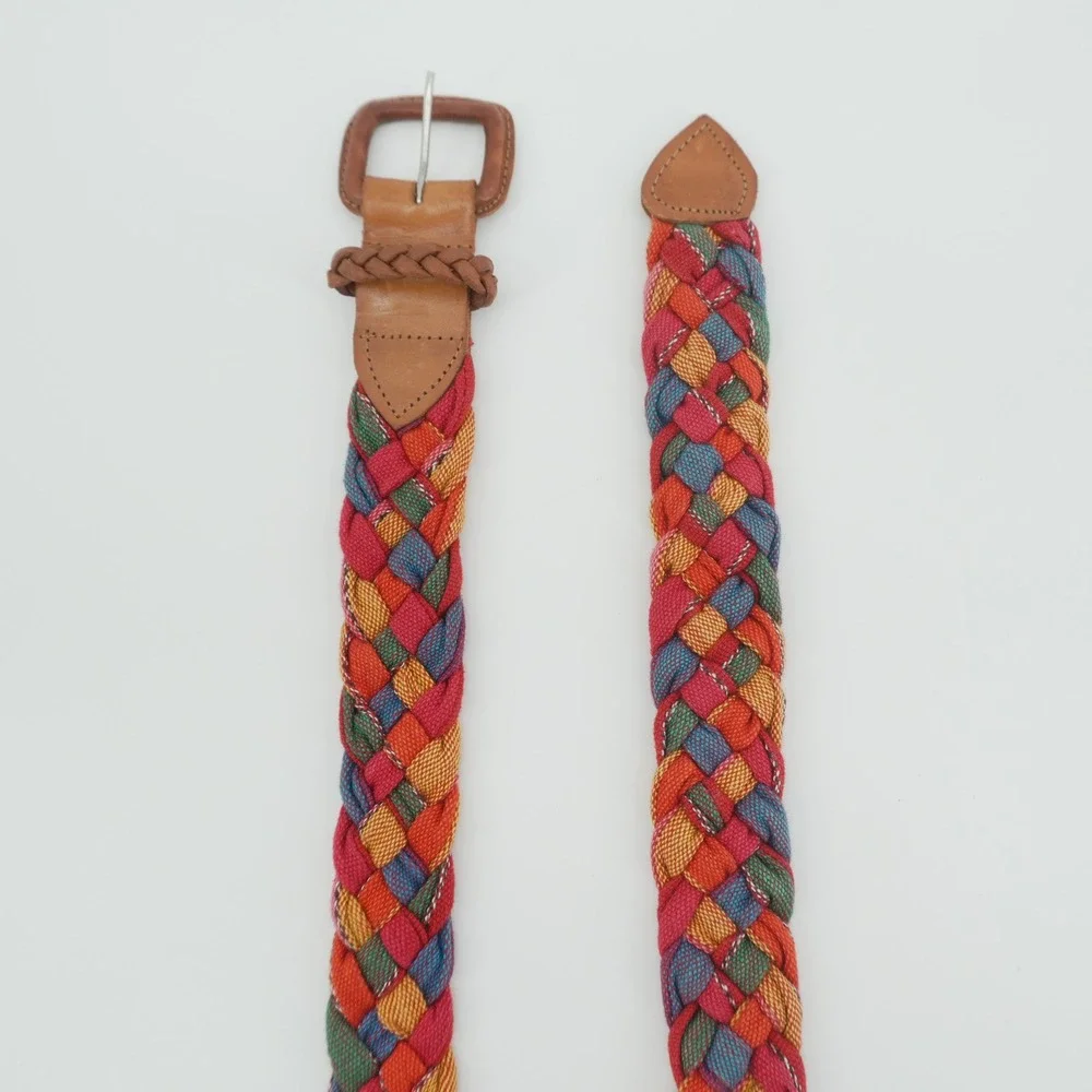 Vintage Braided Woven Belt Womens Large 36